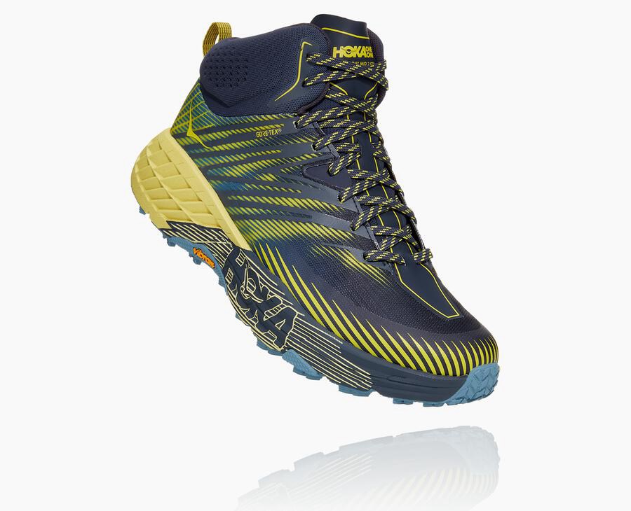 Hoka One One Trail Schoenen Heren - Speedgoat Mid Gore-Tex 2 - Donkerblauw - NV5173286